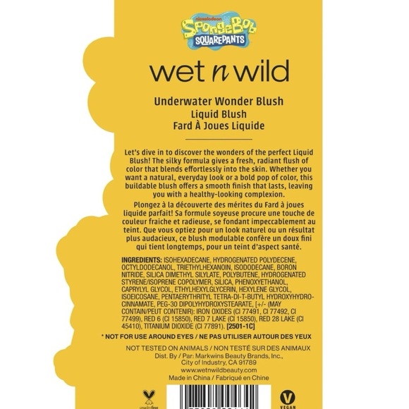 Wet N Wild SpongeBob Underwater Wonder Liquid Blush - Perfect Square - Picture 5 of 7